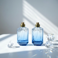 Nouveau design – Flacon de parfum carré personnalisable en verre dégradé avec bouchon pompe, capacités 30 ml, 50 ml, 100 ml, pulvérisateur scellé imprimé