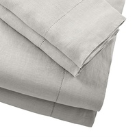 Parure de couette 100 % lin naturel, lavée à la pierre, en lin français, écologique, technique de tissage vintage