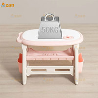 Juego de Escritorio y Silla Ergonómicos para Niños Pequeños, Mesa de Actividades Moderna de Plástico para Leer, Dibujar y Escribir, para Uso en el Dormitorio y la Escuela