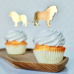 Adornos de Acrílico para Cupcakes con Temática de Animales, Dulces y Deliciosos, para Decoración de Pasteles de Cumpleaños con Temática de Selva y Safari - Product Image 4