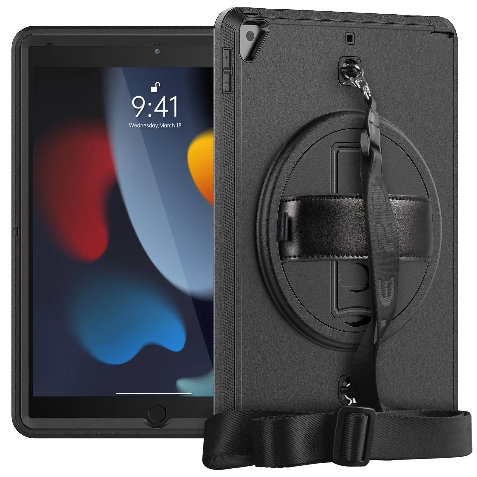2022 neuf pour iPad Pro/Air 3 10.5 pouces 360 Protection complète antichoc TPU + PC étui pour tablette avec support et dragonne