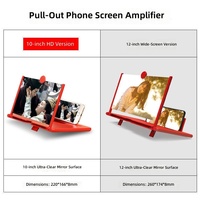 IDEAL Hot Sales 10 Inch 3d Mobile Phone Screen Magnifier Amplifier Stand Bracket Movie Game Magnifying Folding Phone Desk Holder