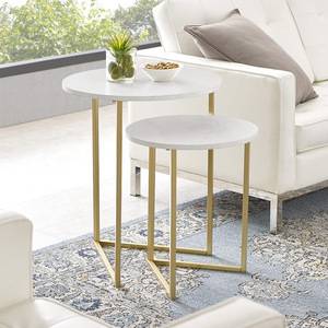 Juego de mesa de centro estilo americano, estilo moderno minimalista, juego completo para uso doméstico, mesa auxiliar para apartamentos pequeños - Product Image 2