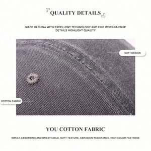 Gorras de Béisbol Personalizadas Lisas Extra Grandes, Sublimadas, Bordadas, Ajustadas, Vintage, Desgastadas, Negras, con Cierre a Presión para Hombre - Product Image 4