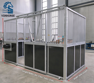 باب منزلق مجلفن بالغمس الساخن لاسطبلات الخيول، مع لوحات HDPE سوداء وفولاذ متين لمزارع الخيول - Product Image 2