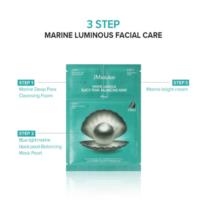 JMsolution Black Pearl Korean Luminous Sheet Mask With Pearl <strong>Extract</strong> &amp; <strong>Seaweed</strong> Made In Korea K-Beauty - Product Image 5
