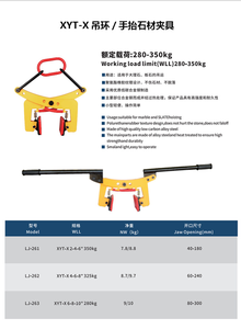 Hình chữ nhật hồ sơ Granite slab đá khối bê tông nâng kẹp - Product Image 5