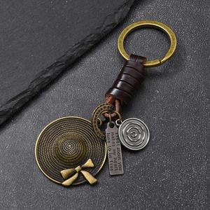 Accessoires de sac tissés authentiques, cadeaux en gros, pendentif nœud rétro pour chapeau de paille, porte-clés en métal - Product Image 3