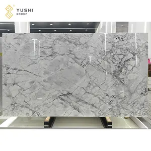 Lajes de mármore Yushi Super Branco Material de pedra natural de qualidade premium
