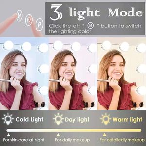 M1558 Hot <span class=keywords><strong>Sale</strong></span> Wall Mount Desk Hollywood Led Lighted Makeup Mirror With Table - Product Image 6