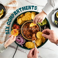 Nouveau design, pot chauffant de 30 oz, plateau rotatif pour 4 tacos, kit de service pour bar à tacos, idéal pour un cadeau de bienvenue unique ou pour un couple