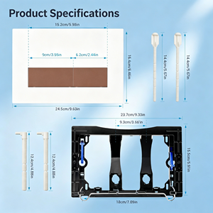 Placa de Accionamiento de Doble Descarga, Superficie Plana, Diseño Minimalista para Tanques de Inodoro, Compatible con Geberit Sigma UP300 UP320 - Product Image 3