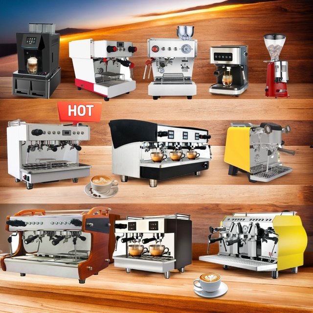 Price Italy Super Commercial 2 3 All in One Fully Semi-automatic Day Automatic Semi Auto Best Automated Espresso Coffee Machine