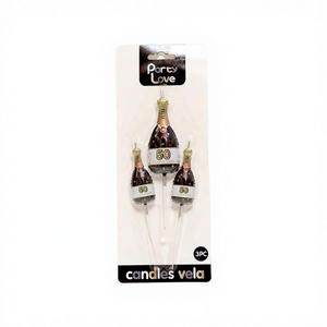 Bougie parfumée décorative sans fumée pour fêtes, anniversaires (50 ans), Pâques, Nouvel An, bars, en boîte - Product Image 1