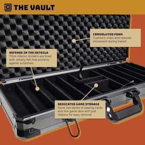 Coffret de jetons de poker The Vault de 500 unités avec coins renforcés, corps en aluminium, poignée robuste en caoutchouc - Product Image 5