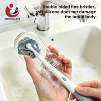 Brosse à biberon personnalisée pour bébés, accessoires d'alimentation, outils de nettoyage, ensemble de support de séchage pour biberons, usine OEM