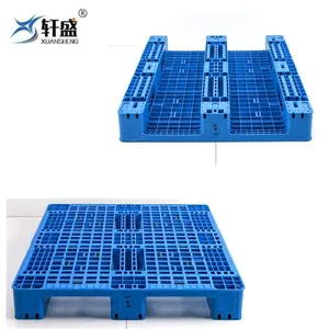 Palette en plastique robuste de stockage en entrepôt, palette en plastique d'entrée à 4 voies