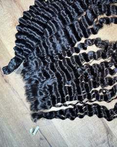Capelli Indiani Naturali per la Crescita dei Capelli, Vendita all'Ingrosso di Fasci di Capelli Grezzi Indiani, Fasci Naturali Indiani, Capelli con Punta a K, Estensioni Grezze Indiane Direttamente dalla Fabbrica - Product Image 4