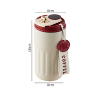 Mug de voyage, tasse à café, double paroi en acier inoxydable, tasse à café isolée avec affichage de la température LED intelligent