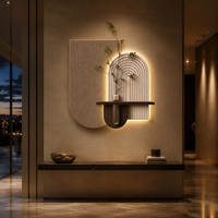 Peinture LED élégante et moderne pour salon et hall d'entrée, décoration murale en grès