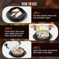 Alat Pencacah Ayam Pencacah Daging Alas Anti-Selip Kuat Pegangan Ergonomis Daging Ayam Daging Babi Daging Sapi Plastik Transparan Bebas BPA