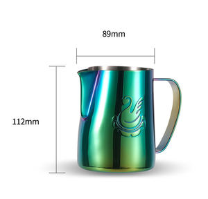 Offre Spéciale Jibbi'S Mousquetaire Pichet à <span class=keywords><strong>lait</strong></span> en acier inoxydable pour latte expresso et <span class=keywords><strong>cappuccino</strong></span> pour baristas - Product Image 4