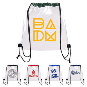 Xem qua trong suốt không thấm nước thể thao người đàn ông tùy chỉnh nhựa PVC rõ ràng Ba lô dây kéo túi - Product Image 4