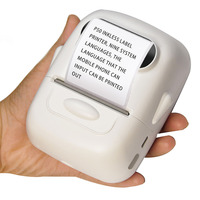 Printer Foto Label Tanpa Tinta 58mm Portabel, Printer Thermal Mini Genggam Saku untuk Ulang Tahun Anak, Bersertifikasi ROHS Nirkabel