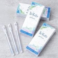 Stylos surligneurs gel blancs haute couvrance avec pointe fine de 0,9 mm pour le dessin, l'aquarelle, les artistes et les étudiants