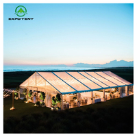 Tente de toit en PVC transparent à cadre en aluminium Tentes de luxe pour événements de mariage en plein air