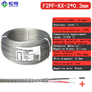 Cable de compensación de termopar tipo K Etype Jtype Ttype Cable de blindaje de metal, Cable de detección de temperatura, Cable de extensión de precisión - Product Image 5