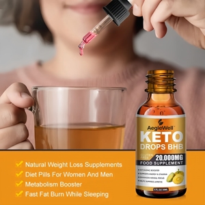 Vente en gros AegleWell Pure BHB Keto Gouttes pour la combustion des graisses Favorise l'accélération maigre cétose Soins sains Keto Gouttes - Product Image 5