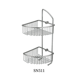 Accesorios de baño de acero inoxidable 304, estante de esquina triangular, cesta de baño, cesta de esquina de dos pisos - Product Image 2