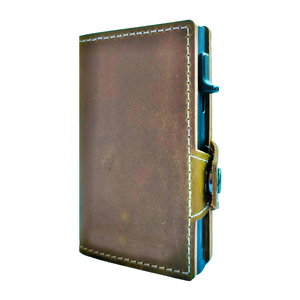 Cartera Delgada para Hombre con Bloqueo RFID, de Cuero Genuino de Primera Calidad, con Botón Lateral y Sistema de Expulsión Automática de Tarjetas - Product Image 1