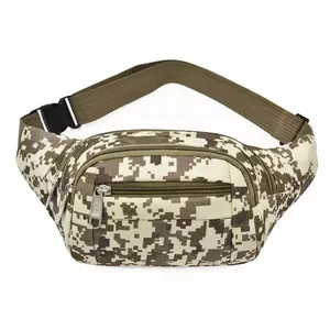 wholesale import camouflage waterproof camping fishing fanny pack waist bag 2024