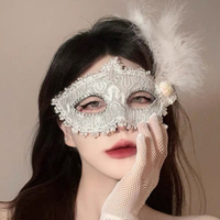 Masque de mascarade en dentelle à plumes personnalisé en gros, cache-œil pour concerts, festivals, raves, marchandises promotionnelles, soutien des fans Kpop, vente en gros