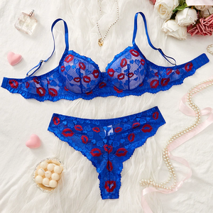 2025 Trend Besticktes Liebes herz Push-Up Dessous Set mit hohlem Design - Premium Damen sexy Unterwäsche - Product Image 1