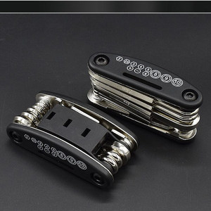JOHORSE Kit de mécanique de vélo 16-en-1 en acier allié haute résistance, clés Allen, <span class=keywords><strong>clé</strong></span> à fourche compacte de poche, <span class=keywords><strong>clé</strong></span> à rayons 233g - Product Image 4