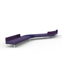 Ensemble de canapés modulaires sectionnels, couleur personnalisée, base en métal moderne, tissu écologique de haute qualité, durable, pour le bureau à domicile, le salon