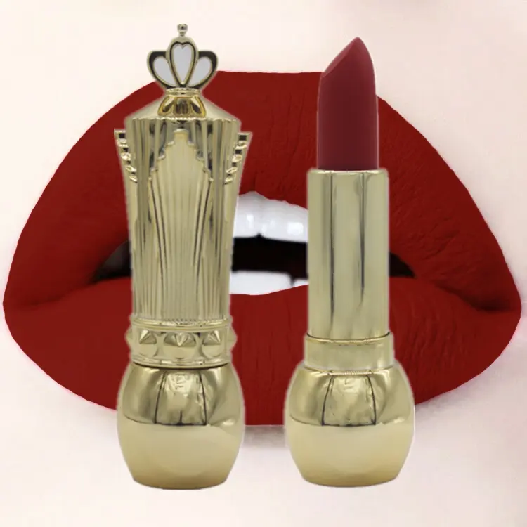 Grosir Produsen Lipstik Matte OEM Lipstik Kemasan Kosmetik 50 Warna Tahan Air