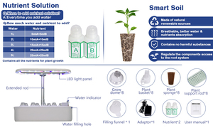 BA-HGS01 sistemi di coltivazione idroponica dell'interno della <span class=keywords><strong>luce</strong></span> crescente del giardino astuto domestico dell'interno della serra 12W con lo strato di bambù - Product Image 6