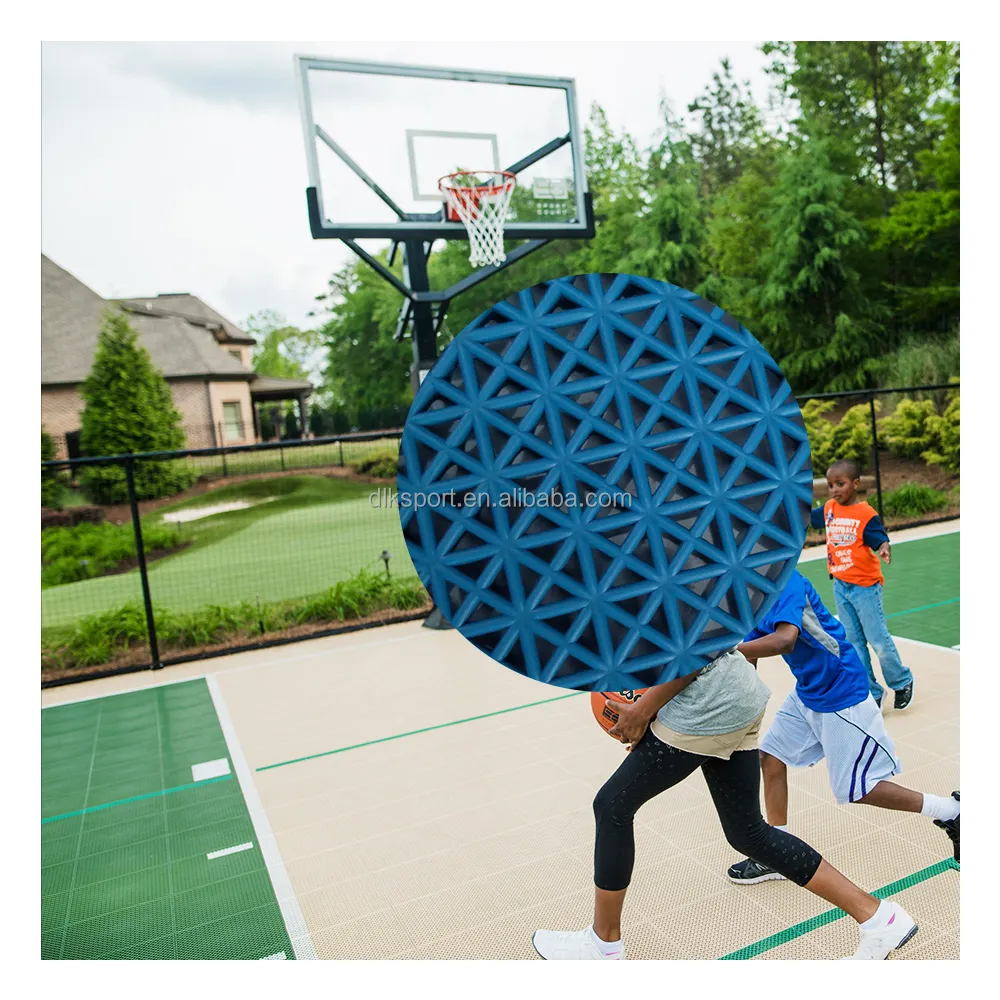 Duoleke Mô hình gỗ PP thể thao sàn sân bóng rổ sàn nhựa siêu chất lượng ngoài trời có thể tháo rời Mat sàn thể thao