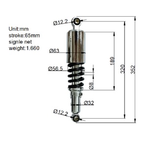 Задний гидравлический амортизатор подвески мотоцикла 320 мм Высококачественный Задний амортизатор Fit Africa Haojue Suzuki GN125 - Product Image 2