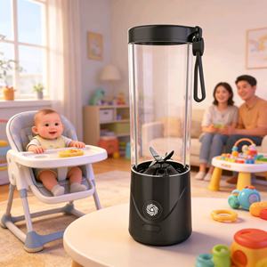 1L 6-Blade Push <b>Button</b> Control USB Rechargeable Cordless Portable Blender Eco-Friendly Design for Outdoor Use Smoothie Factory - Product Image 6