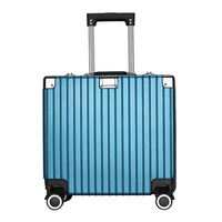 Silencieux 18-20 pouces boîte de voyage en aluminium cadre étui Pack coffre ouverture avant ABS embarquement bagages pour hommes femmes mot de passe valise