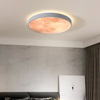 Chambre à coucher intérieur lune led lumière moderne lampe design décoration murale lumière pour chambre hôtel décoration ronde led plafonnier