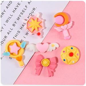 Resin Mold Magic Wand Heart Wings Anime Theme <b>Craft</b> Supplies For Diy Phone Case Hair Clips - Product Image 1