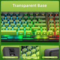 Clavier mécanique ergonomique ZORNHER ZH980 noir Matcha, rétroéclairage RVB, touches programmables, clavier silencieux sans fil