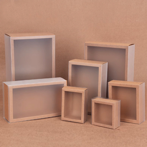 Bán Buôn Kích Cỡ Khác Nhau <span class=keywords><strong>Handmade</strong></span> Xà Phòng Kraft Giấy Bao Bì Ngăn Kéo Hộp Rõ Ràng Xà Phòng Hộp Với Pet Tay Áo - Product Image 1