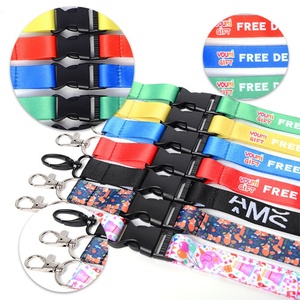 Wholesale Custom Logo Silk Screen Printed Nylon <b>Polyester</b> <b>Lanyards</b> Rope Quick Release Buckle Promotional <b>Lanyard</b> - Product Image 2